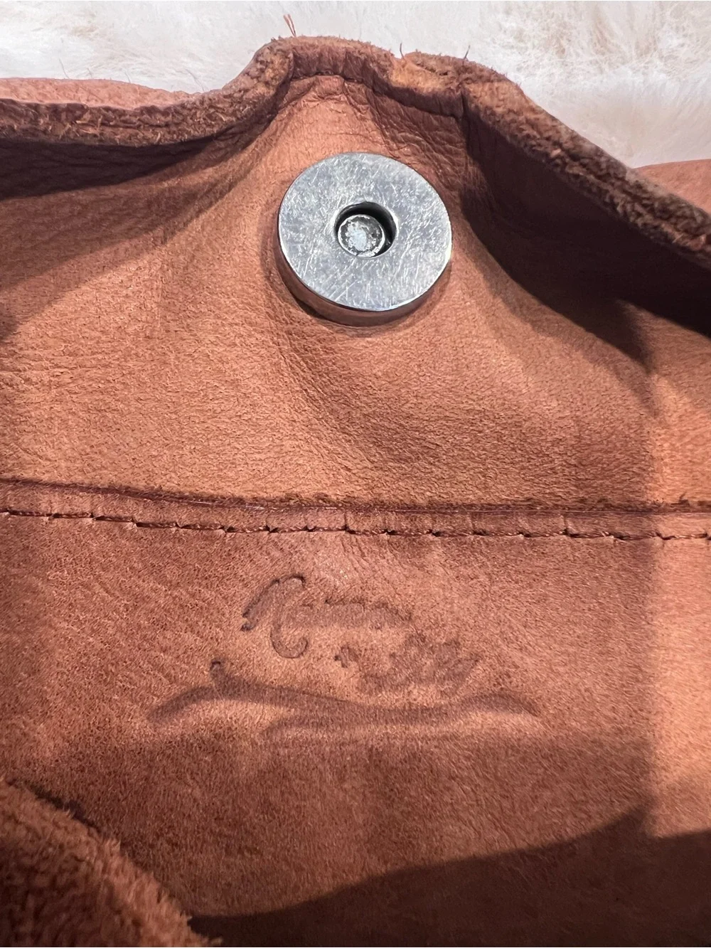 Raven + Lily Cognac Leather Hobo Tote